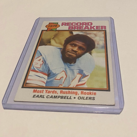 Topps Football Cards Other - Earl Campbell Rookie 1978 Record Breaker 1979 Topps Football Card